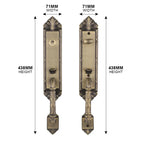 Vintage Ornate Entry Door Handle Lock EL9393AB