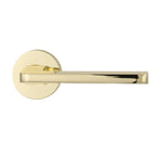 Flat Round Rosette Room Door Lock Set LDK01090 Gold
