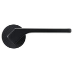 Round Rosette Passage Room Door Lock With Handle LDK01078 Black