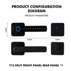 Tuya Fingerprint Smart Door Lock with Bluetooth and Password Access T10