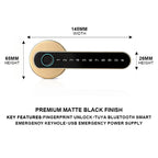 Tuya Smart Single Bolt Digital Lock for Room Door T8
