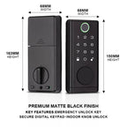 Smart Lock Keyless Entry Deadbolt Bluetooth Fingerprint Passcode Unlock D3