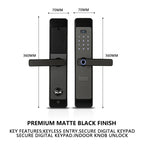 Smart Fingerprint Door Lock with Keypad and IC Card Access D-2019