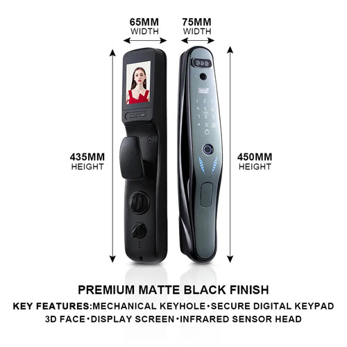 3D Face Recognition Video Intercom Smart Lock with Fingerprint M9