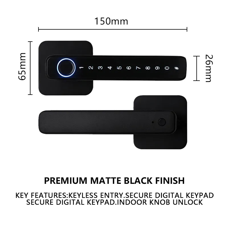 Fingerprint Smart Door Lock with Bluetooth and Password Access T9