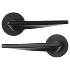 Angled Lever Round Rosette Door Lock LDK01077