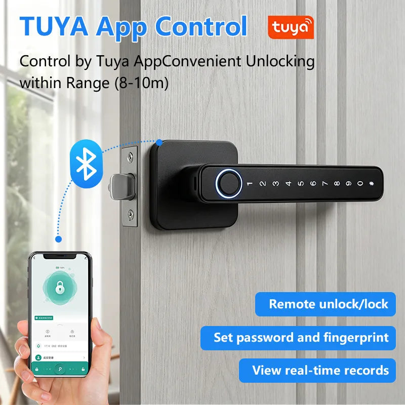 Fingerprint Smart Door Lock with Bluetooth and Password Access T9