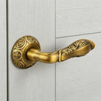 Retro Antique Floral Carved Room Door Lock T23017