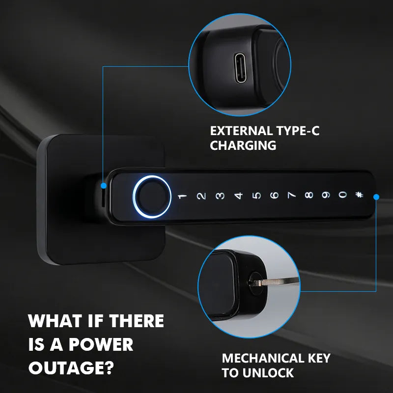 Fingerprint Smart Door Lock with Bluetooth and Password Access T9