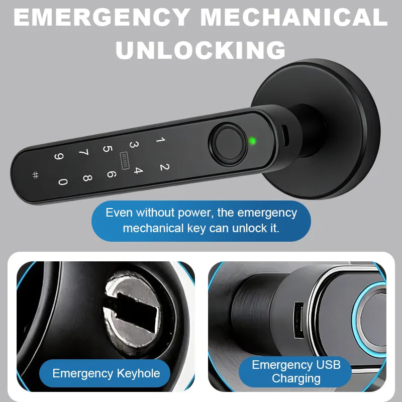 Fingerprint and Keypad Single Bolt Smart Lock T12