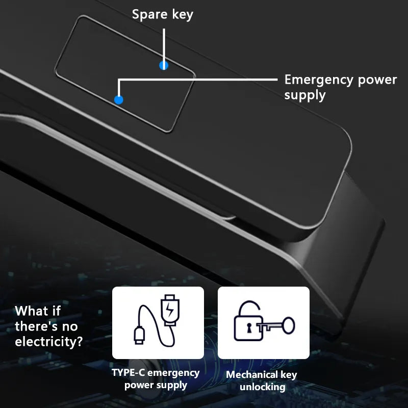 Tuya Face Recognition Smart Door Lock with Fingerprint and IC Card Access A-L07