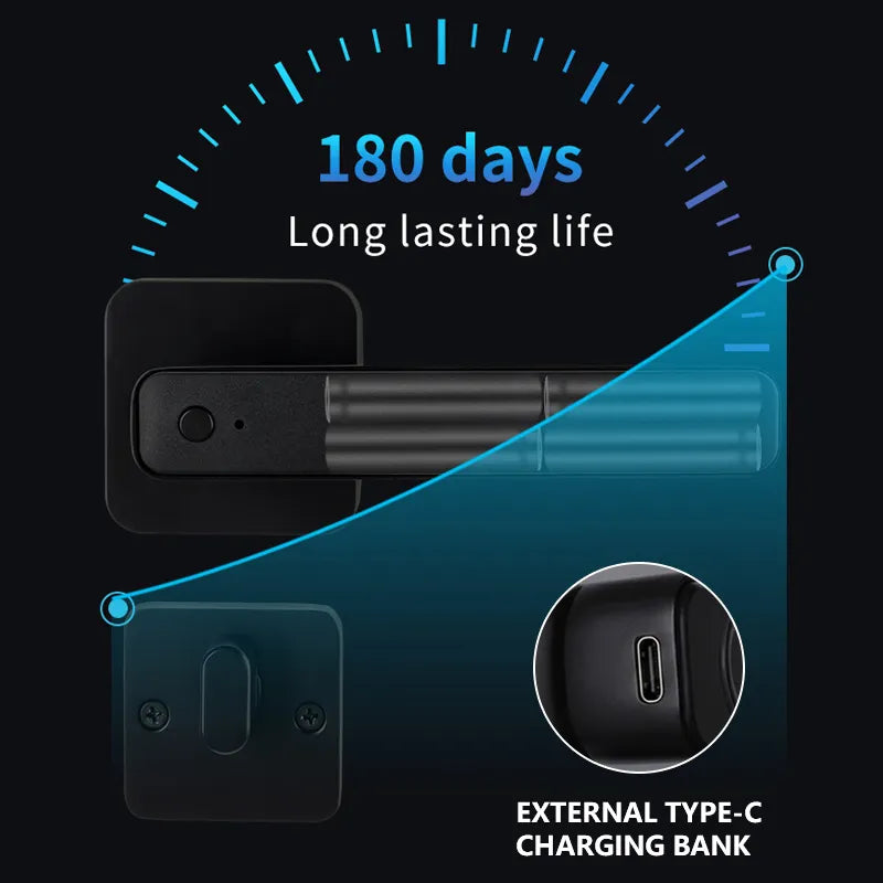 Tuya Fingerprint Smart Door Lock with Bluetooth and Password Access T10