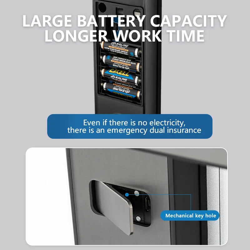 Smart Fingerprint Door Lock with Keypad and IC Card Access D-2019