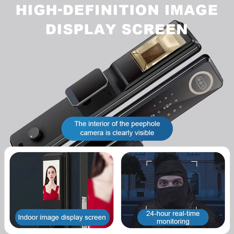 Smart Lock with 3D Facial Recognition and Indoor Screen A-C2