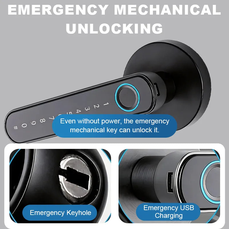 Tuya Smart Single Bolt Digital Lock for Room Door T8