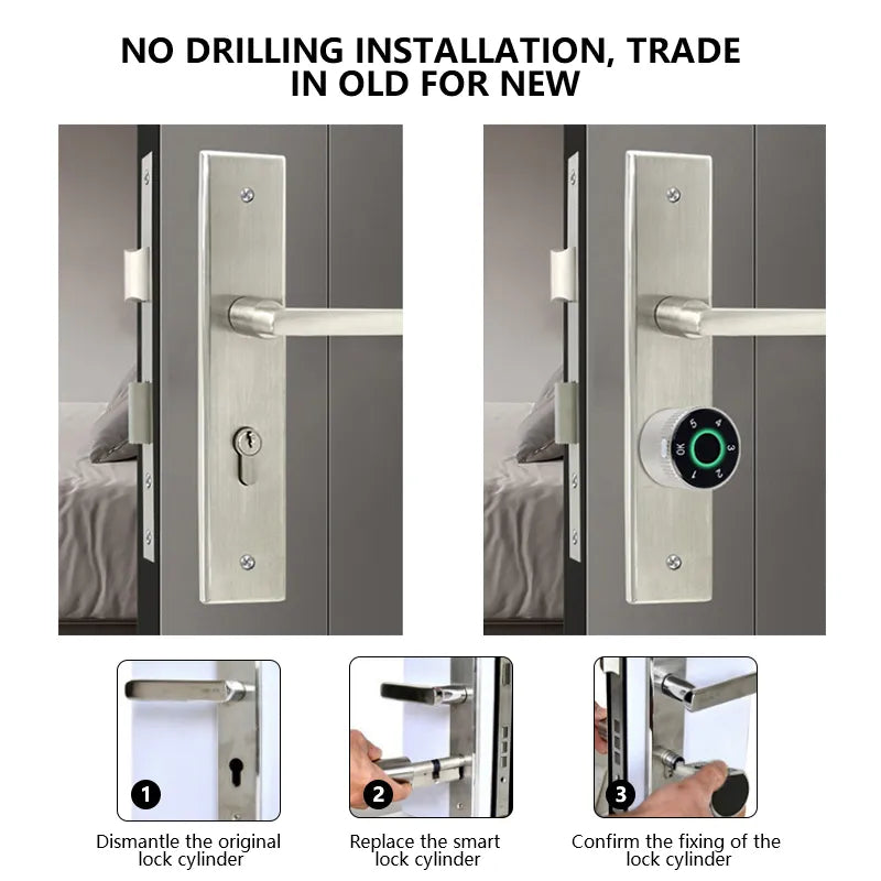 Fingerprint Smart Cabinet Lock with Bluetooth and App Control C-Q3
